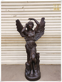 西方天使女銅雕像 西方天使女銅雕像