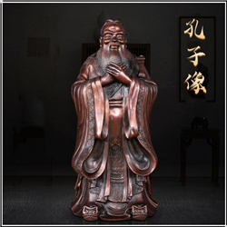鑄銅關公 純銅孔子銅像家居擺件
