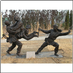 鑄銅關公 公園雜技人物銅雕塑
