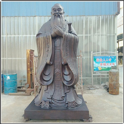 鑄銅關(guān)公 笑臉大型孔子銅雕塑鑄造