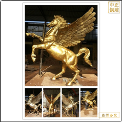 帶翅膀銅馬雕塑鑄造 帶翅膀銅馬雕塑鑄造