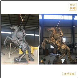 鑄銅關(guān)公 將軍騎馬雕塑鑄造