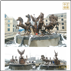 酒店小區(qū)廣場(chǎng)銅馬雕塑擺件 酒店小區(qū)廣場(chǎng)銅馬雕塑擺件