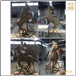 騎馬銅雕塑鑄造廠家 騎馬銅雕塑鑄造廠家