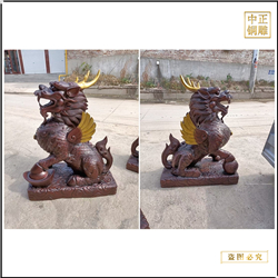 現(xiàn)貨大型動(dòng)物鑄造銅麒麟 