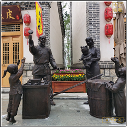 步行街酒文化銅雕塑 步行街酒文化銅雕塑