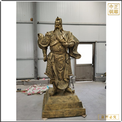九龍銅關(guān)公雕塑擺件 九龍銅關(guān)公雕塑擺件