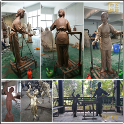 蠶農人物雕塑制作廠家 蠶農人物雕塑制作廠家