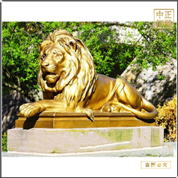 純黃銅獅子雕塑圖片 純黃銅獅子雕塑圖片