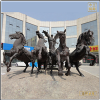 鑄銅關(guān)公 廣場(chǎng)大型景觀銅馬銅雕塑
