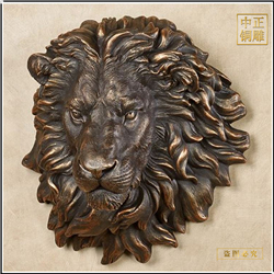 獅子頭銅雕塑 獅子頭銅雕塑