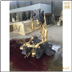 鑄銅關公 打鐵人物雕塑擺件