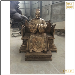 鑄銅關公 古代人物雕塑坐像
