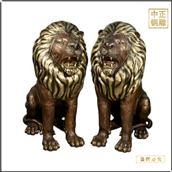 一對(duì)銅獅子圖片 一對(duì)銅獅子圖片