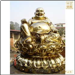 鑄銅關(guān)公 貼金彌勒佛銅像報(bào)價(jià)廠(chǎng)家