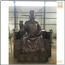 鑄銅關(guān)公 古代王爺坐像銅雕塑鑄造