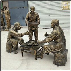 古代猜拳人物銅雕塑 古代猜拳人物銅雕塑