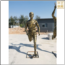 跑步人物銅雕塑 跑步人物銅雕塑