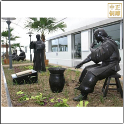 中醫熬藥人物雕塑 中醫熬藥人物雕塑
