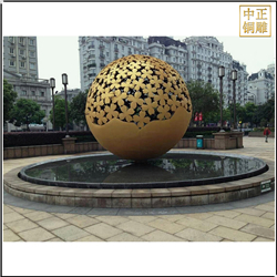 小區(qū)廣場風(fēng)水球銅雕塑 小區(qū)廣場風(fēng)水球銅雕塑