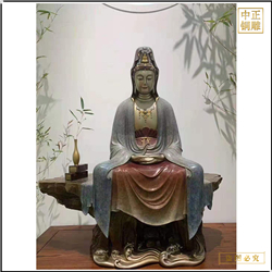 鑄造觀音菩薩銅像擺件 鑄造觀音菩薩銅像擺件