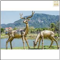 草坪銅鹿動(dòng)物雕塑 草坪銅鹿動(dòng)物雕塑