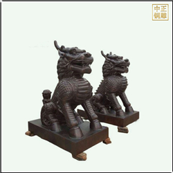 銅獬豸動(dòng)物雕塑鑄造廠家 銅獬豸動(dòng)物雕塑鑄造廠家