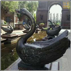 小區(qū)門口噴水景觀銅天鵝雕塑 小區(qū)門口噴水景觀銅天鵝雕塑
