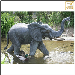 鑄銅關公 玩水銅大象雕塑