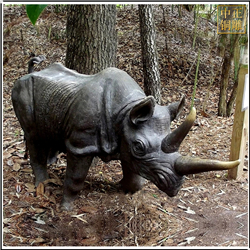 鑄銅關公 動物園銅犀牛雕塑擺件