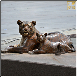鑄銅關(guān)公 純銅老虎動物雕塑