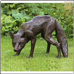 鑄銅關(guān)公 狐貍動物銅雕塑