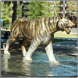 鑄銅關(guān)公 動(dòng)物園老虎景觀雕塑