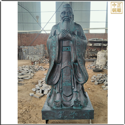 鑄銅關(guān)公 1.6米做舊孔子雕塑