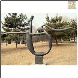 鑄銅關公 園林抽象銅雕塑
