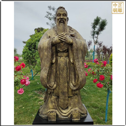 鑄銅關公 公園孔子雕塑鑄造廠家