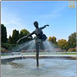 鑄銅關公 園林廣場芭蕾舞女孩噴泉雕塑