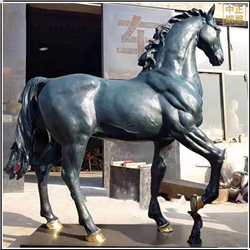 鑄銅關(guān)公 大型仿真銅馬雕塑定制