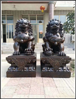 銅雕塑獅子|銅獅子定制 銅雕塑獅子|銅獅子定制