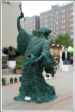 青銅李白古代人物雕塑 青銅李白古代人物雕塑