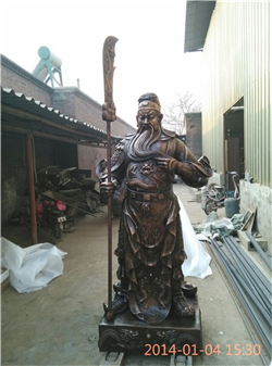鑄銅武財神雕塑 鑄銅武財神雕塑